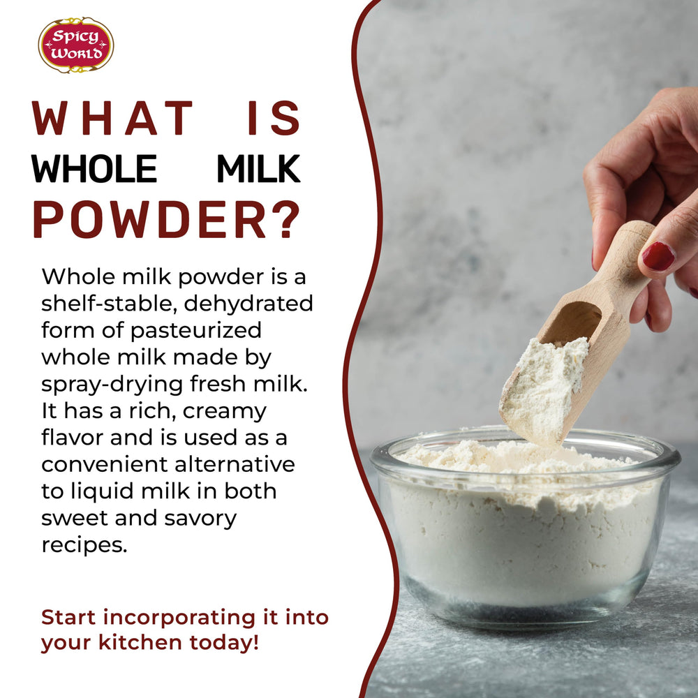 Spicy World milk powder among baking ingredients aiding recipe readiness