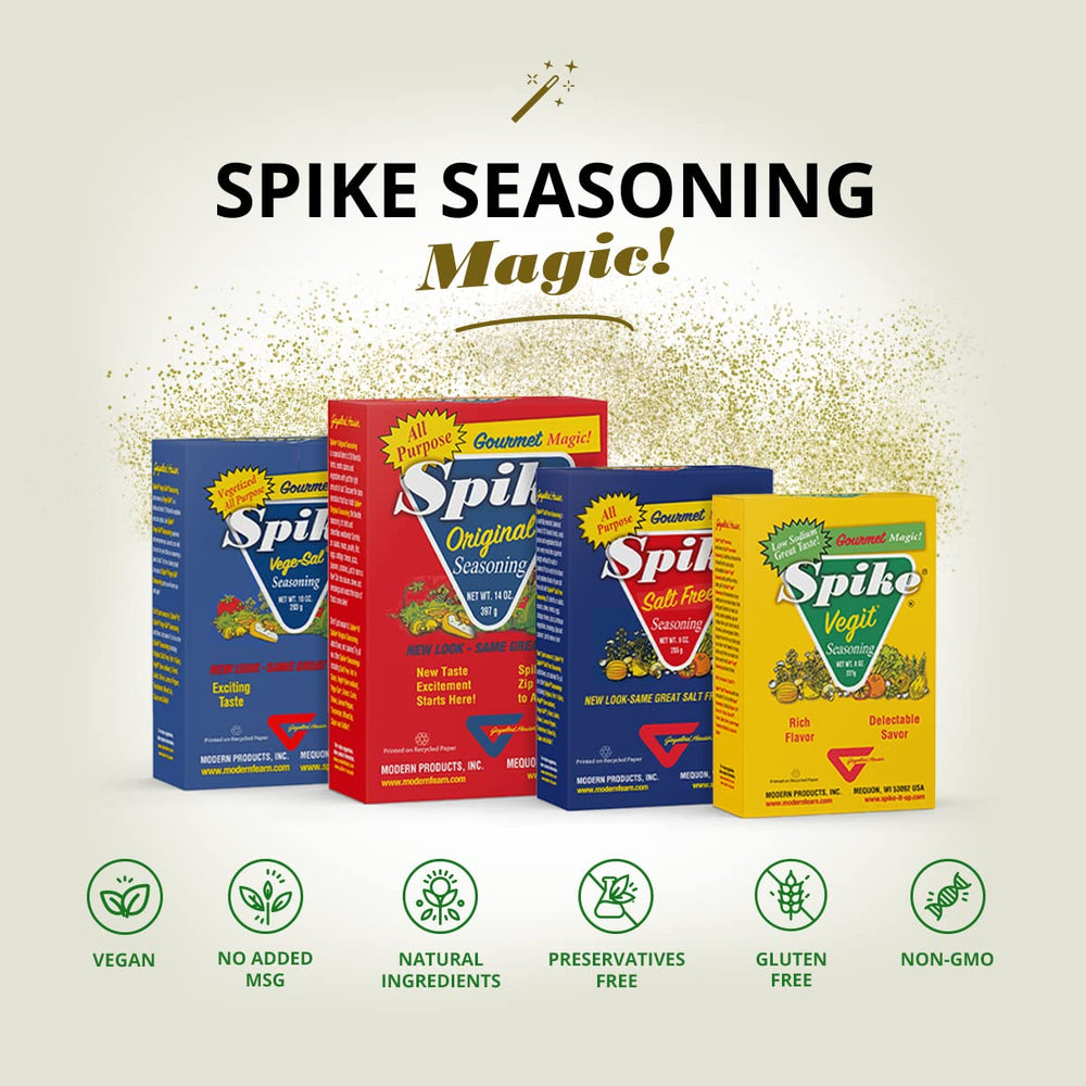 Spike Vege-Sal sprinkled on roasted vegetables showing enhanced aroma and taste