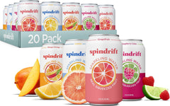 Spindrift front pack showing four-flavor assortment and benefits