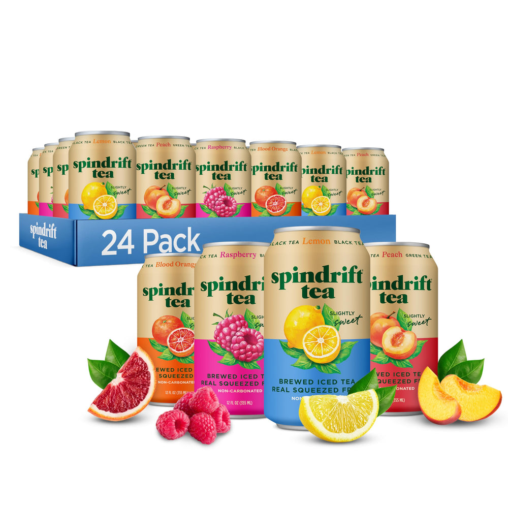 Spindrift front packshot showing cans and labels, clear brand visibility and refreshing look