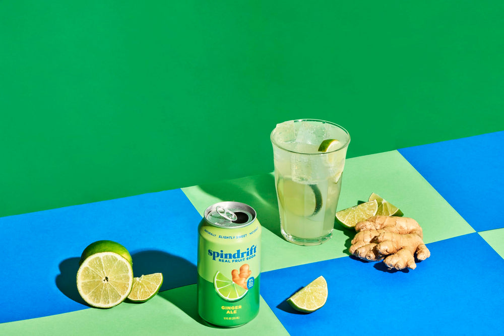 Spindrift ginger ale label with gluten-free Non-GMO Kosher certifications for trust