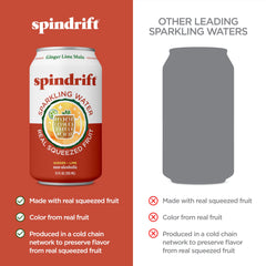 Spindrift Ginger Lime Mule poured in copper mug shows zesty mocktail enjoyment