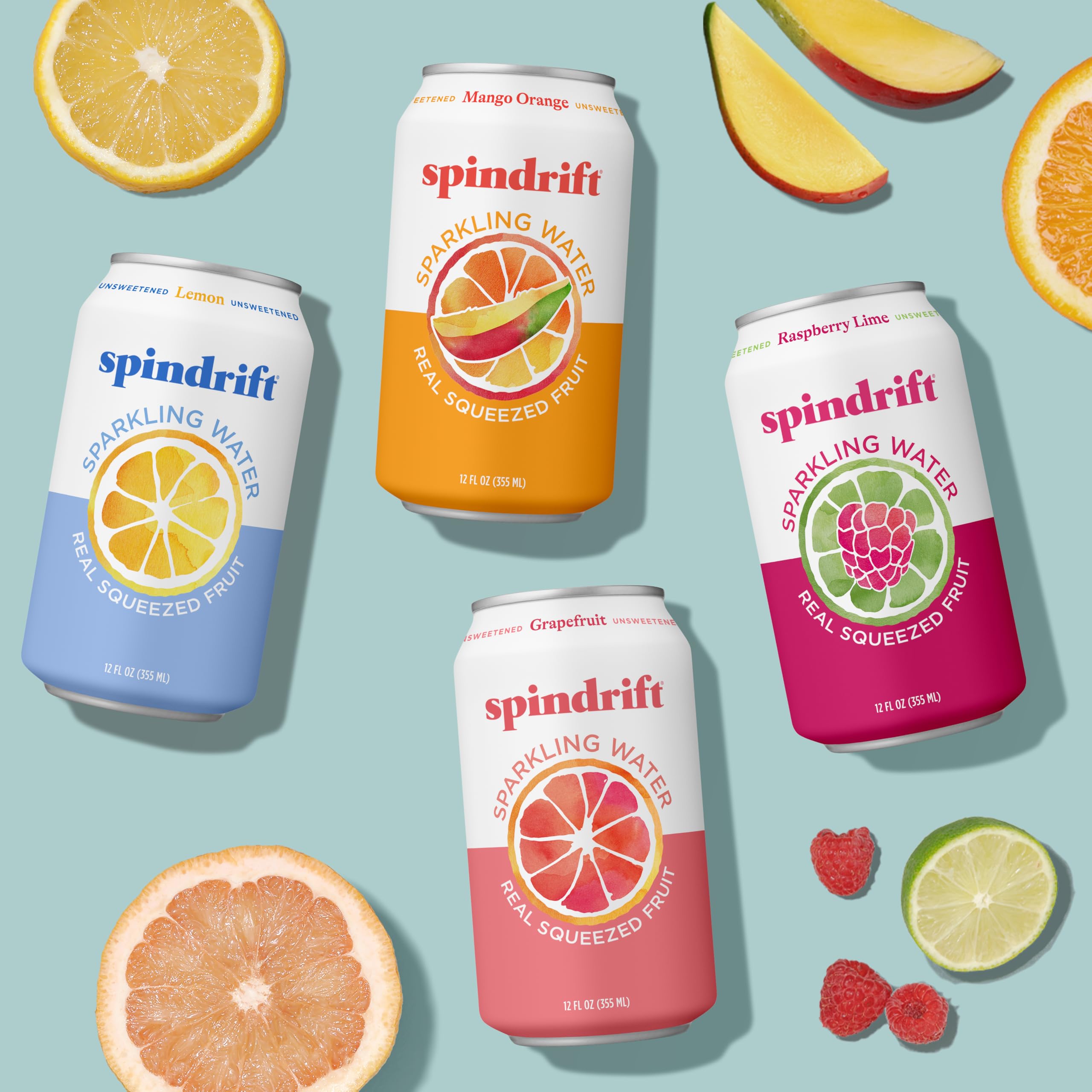 Spindrift lemon close-up highlighting real fruit pulp and freshness