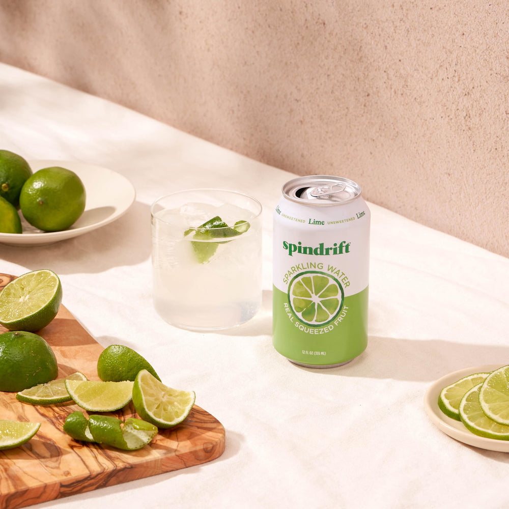 Spindrift lime fresh limes and squeezed juice highlighting real-ingredient benefit