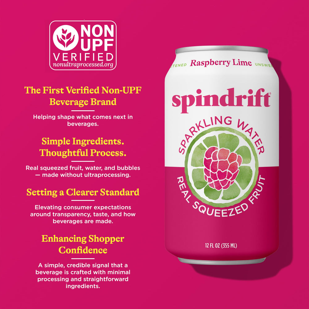 Spindrift being poured over ice showing crisp fizz and cooling benefit