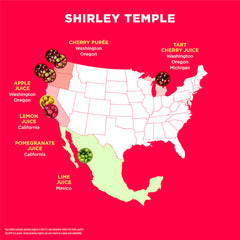 Spindrift Shirley Temple can close-up highlighting can design and readable ingredient panel