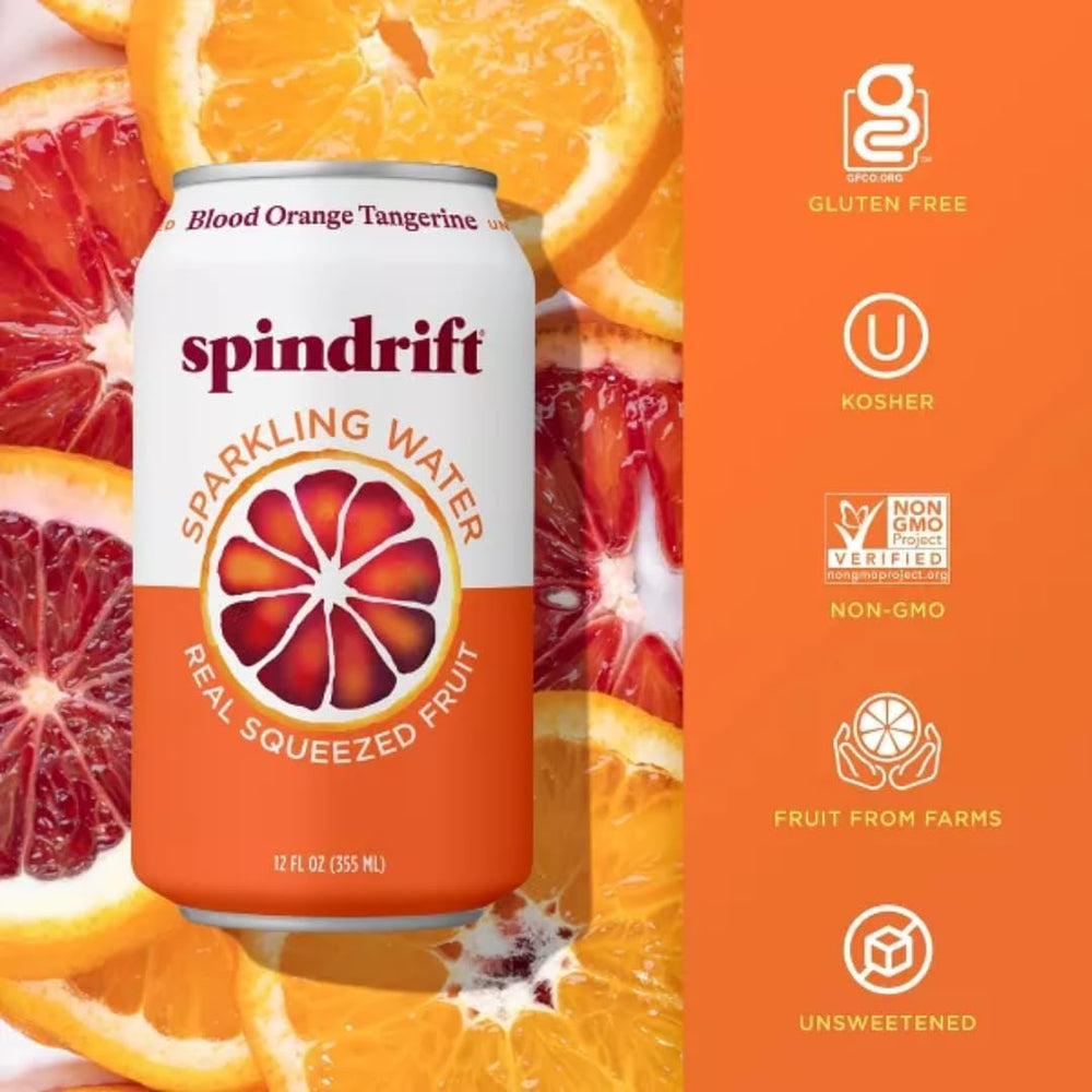 top-down spread of all Spindrift flavors displaying variety and choice