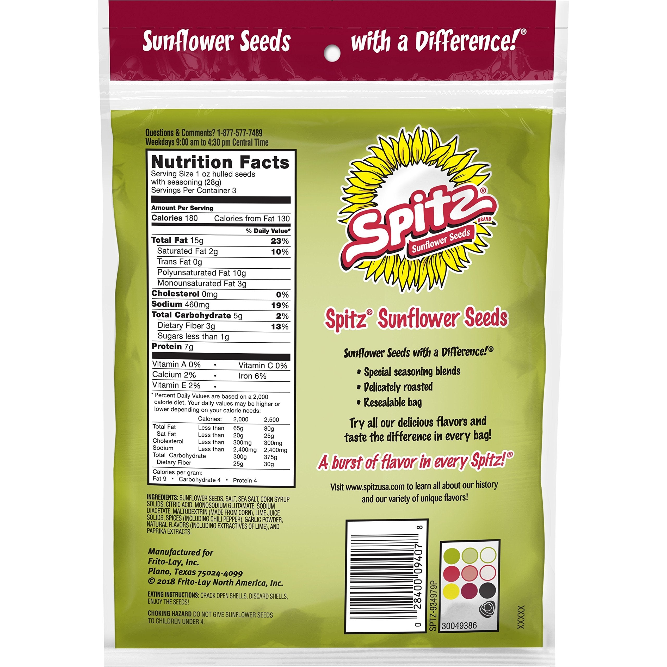 Spitz close-up of fire-roasted seeds highlighting texture and consistent kernel size benefit