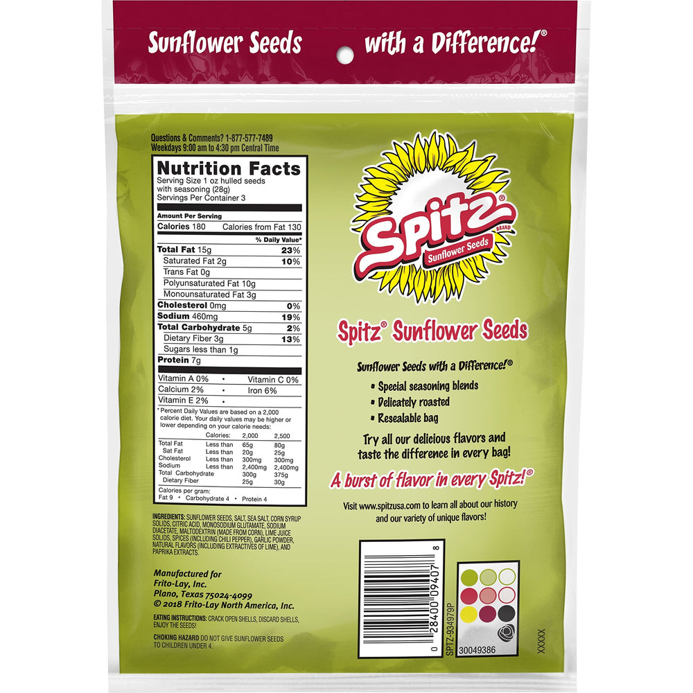Spitz close-up of fire-roasted seeds highlighting texture and consistent kernel size benefit
