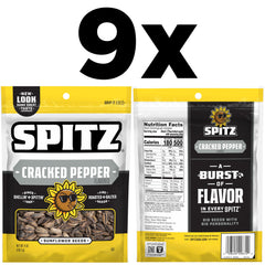 Close-up of Spitz kernels with cracked-pepper texture and enhanced flavor