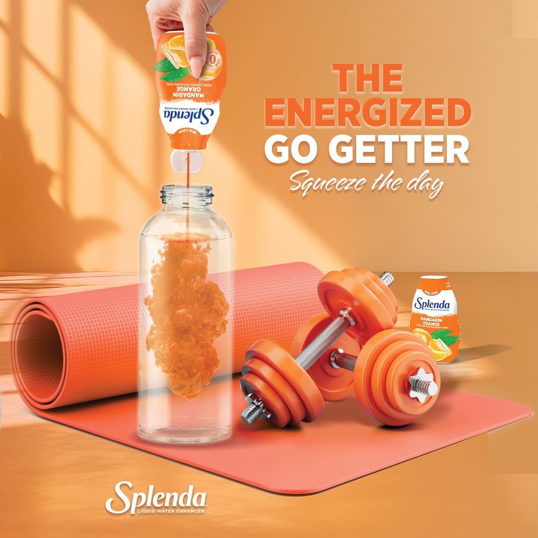 SPLENDA bottle close-up of flip-top nozzle for clean dispensing