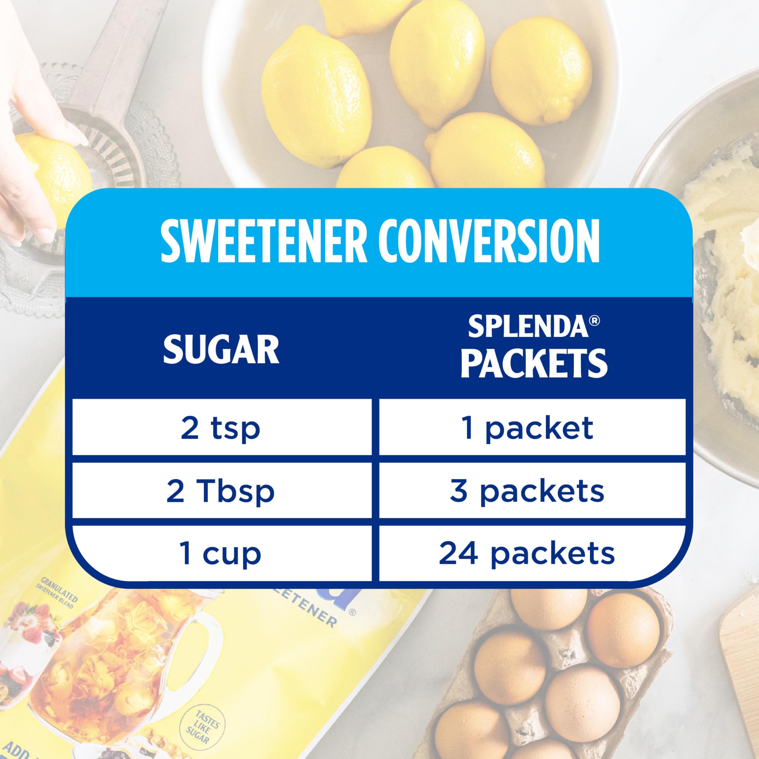 SPLENDA box opened revealing organized packets for long-lasting supply