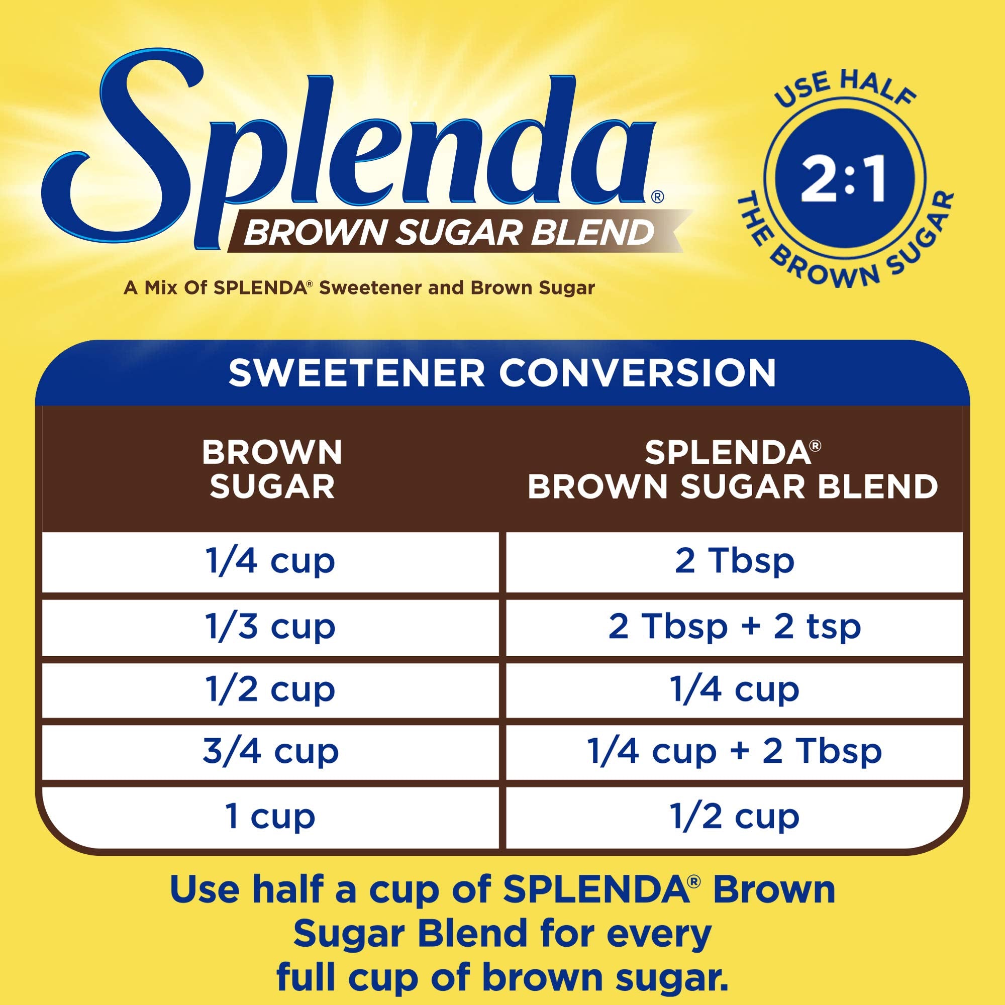 SPLENDA close-up texture of blend highlighting real brown sugar granules