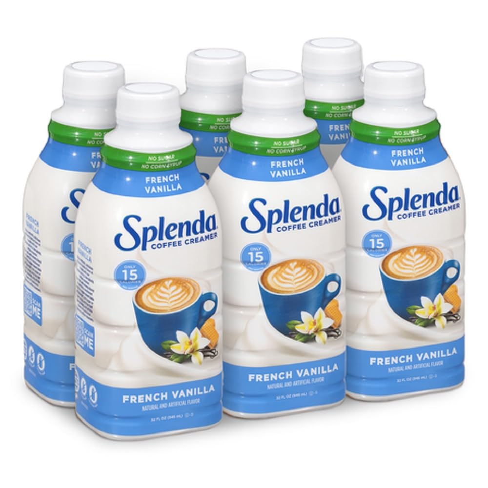 SPLENDA front packaging showing six 32 fl oz bottles and brand visibility