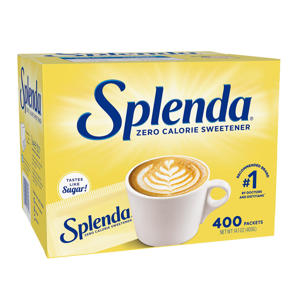 SPLENDA front packaging showing 400-count convenience and value