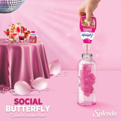 SPLENDA bottle in hand showing compact size and portability