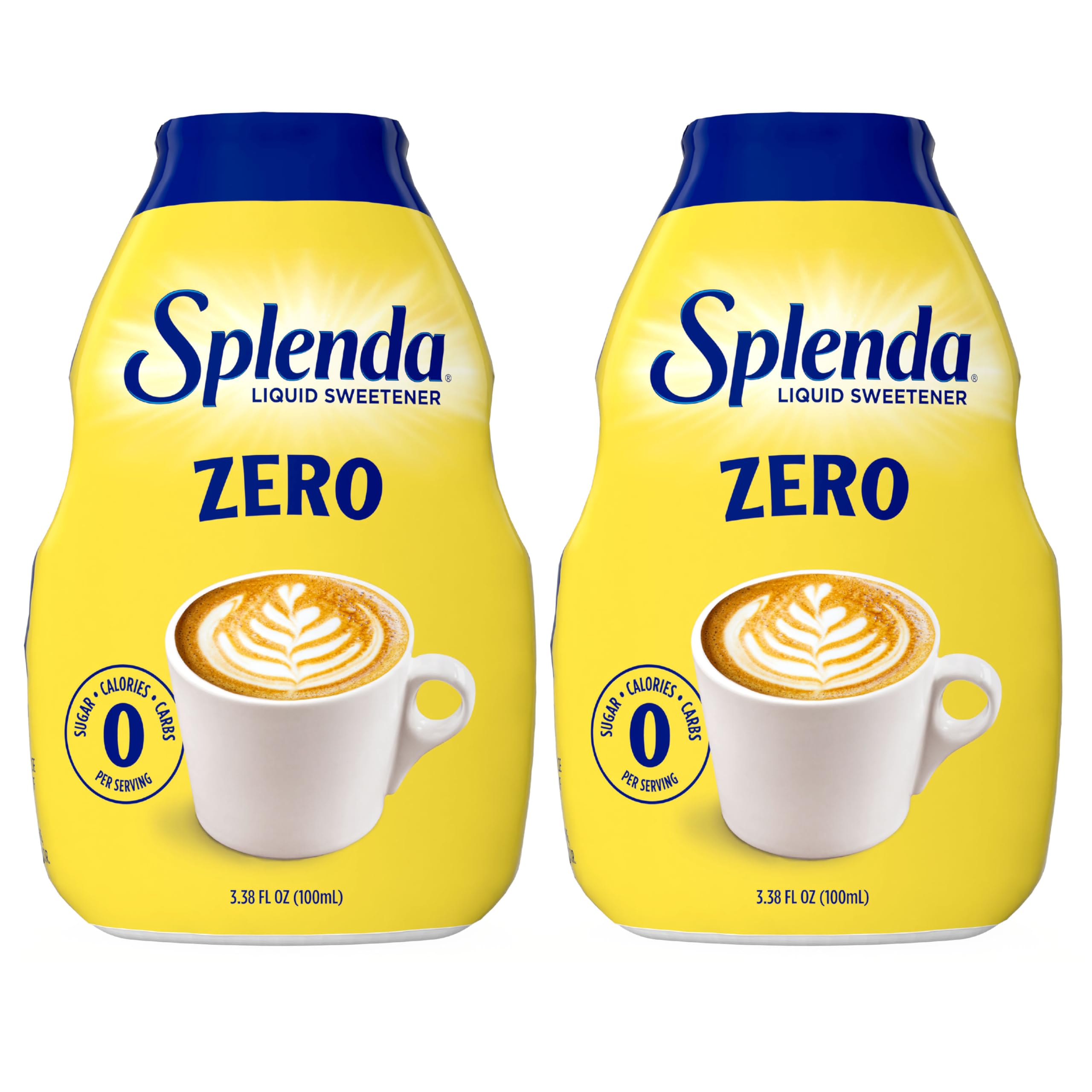 SPLENDA front packaging showing bottle and pack benefits