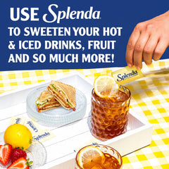 SPLENDA close-up of individual packets emphasizing easy portioning
