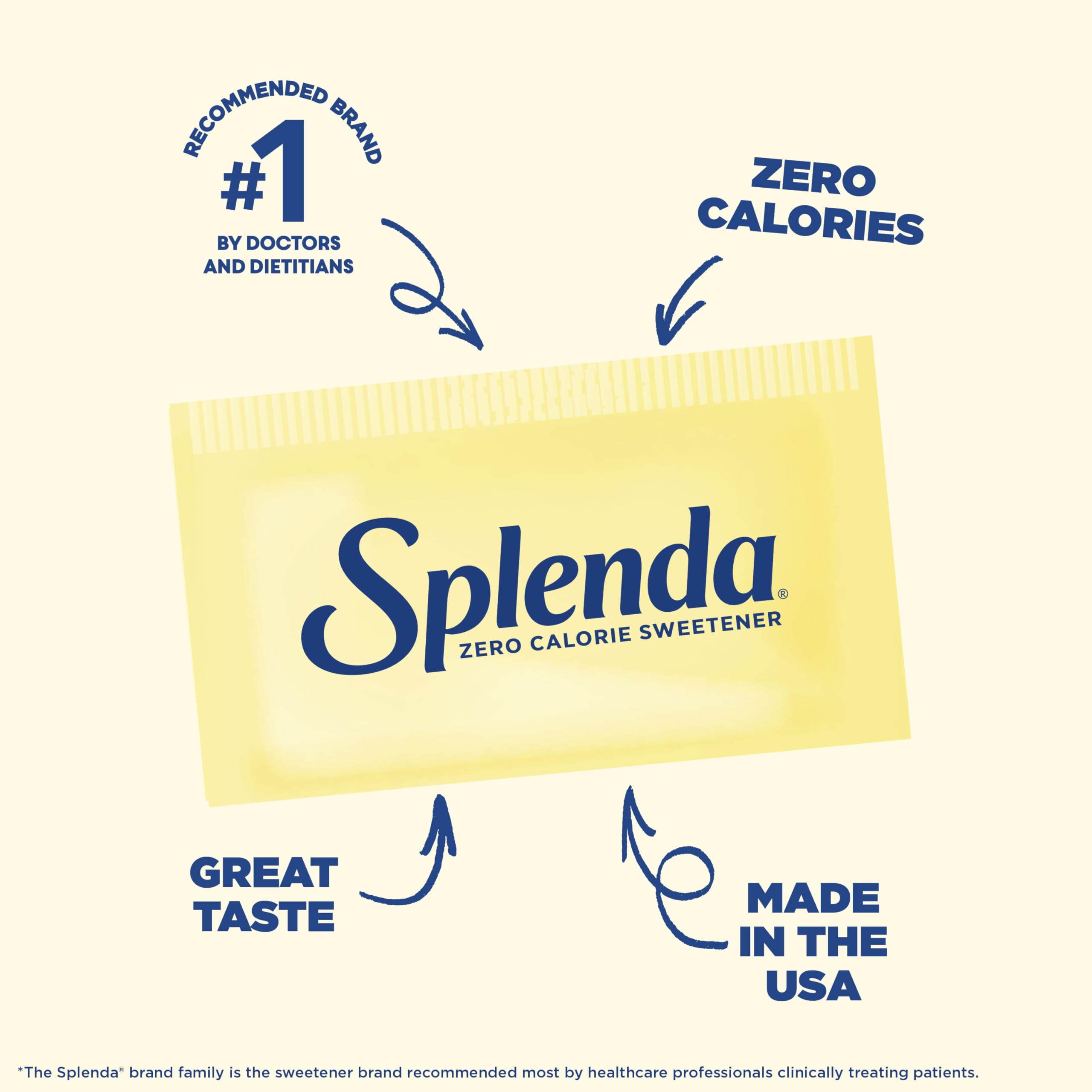 SPLENDA many packets spread to show quantity and portion control