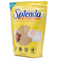 SPLENDA next to measuring cup to show 32 oz bag size and portioning benefit