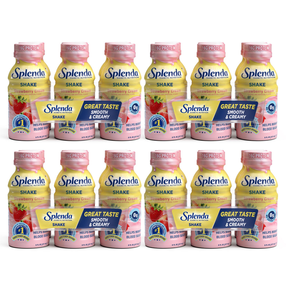 SPLENDA front packaging showing 24-pack and benefits for easy stocking