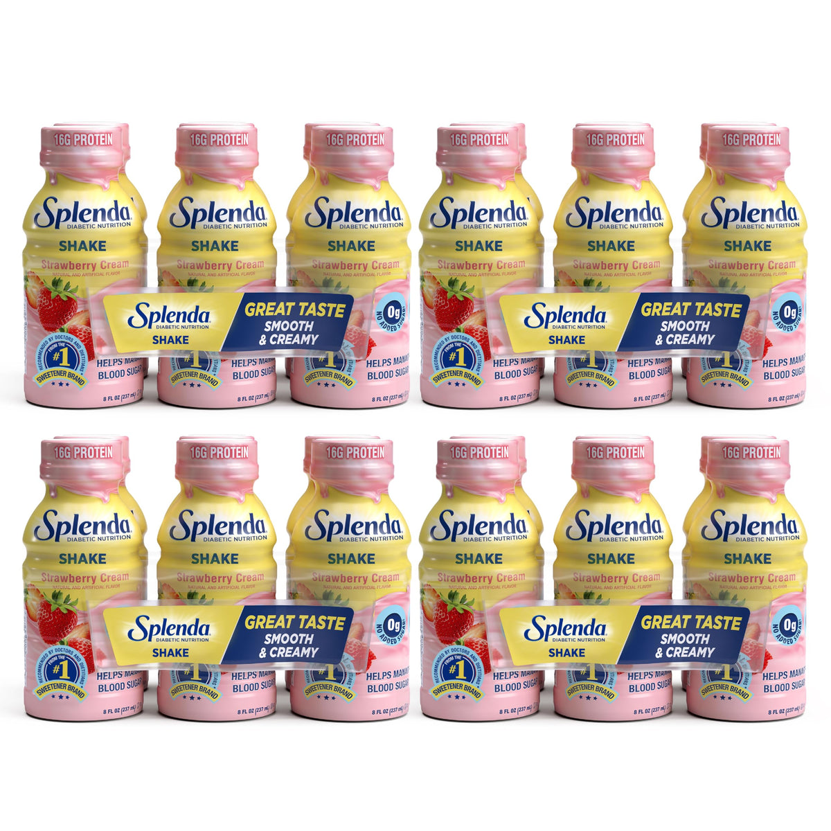 SPLENDA front packaging showing 24-pack and benefits for easy stocking