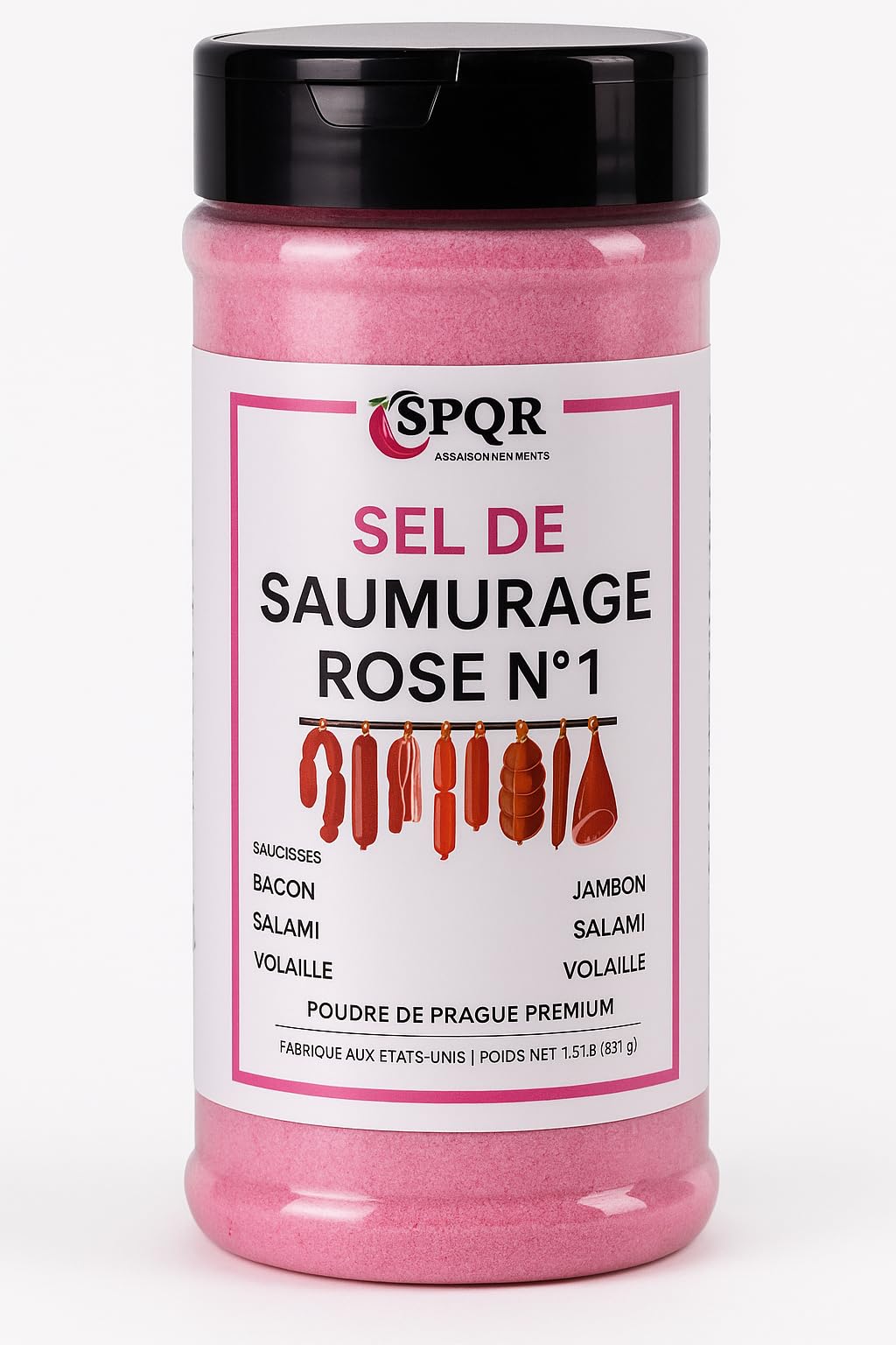SPQR Seasonings used in bacon brine during wet-curing process, ready for smoking