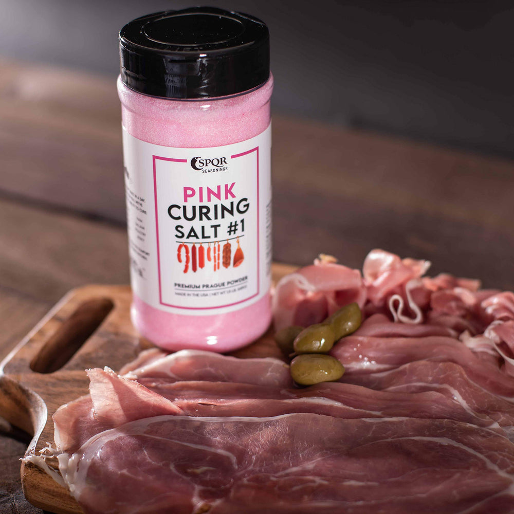 SPQR Seasonings curing salt dissolved into brine for even meat preservation