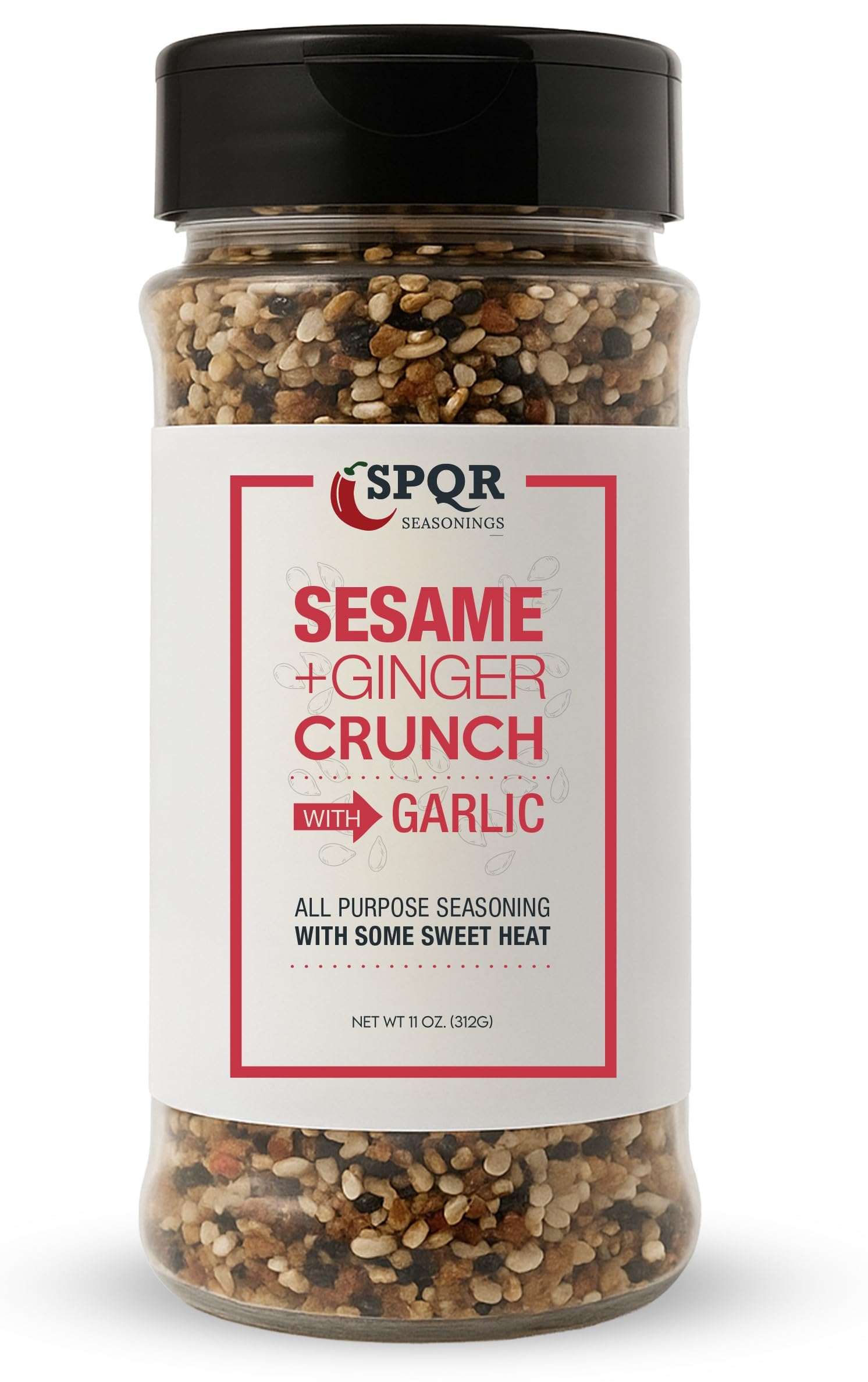 SPQR Seasonings front packaging showing clear label and serving suggestion benefit