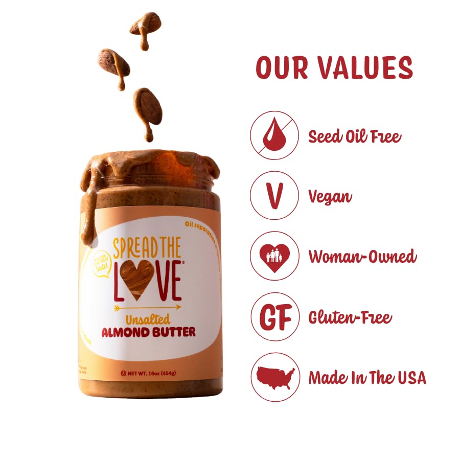 Spread The Love opened jar with lid beside showing stir-ready freshness benefit