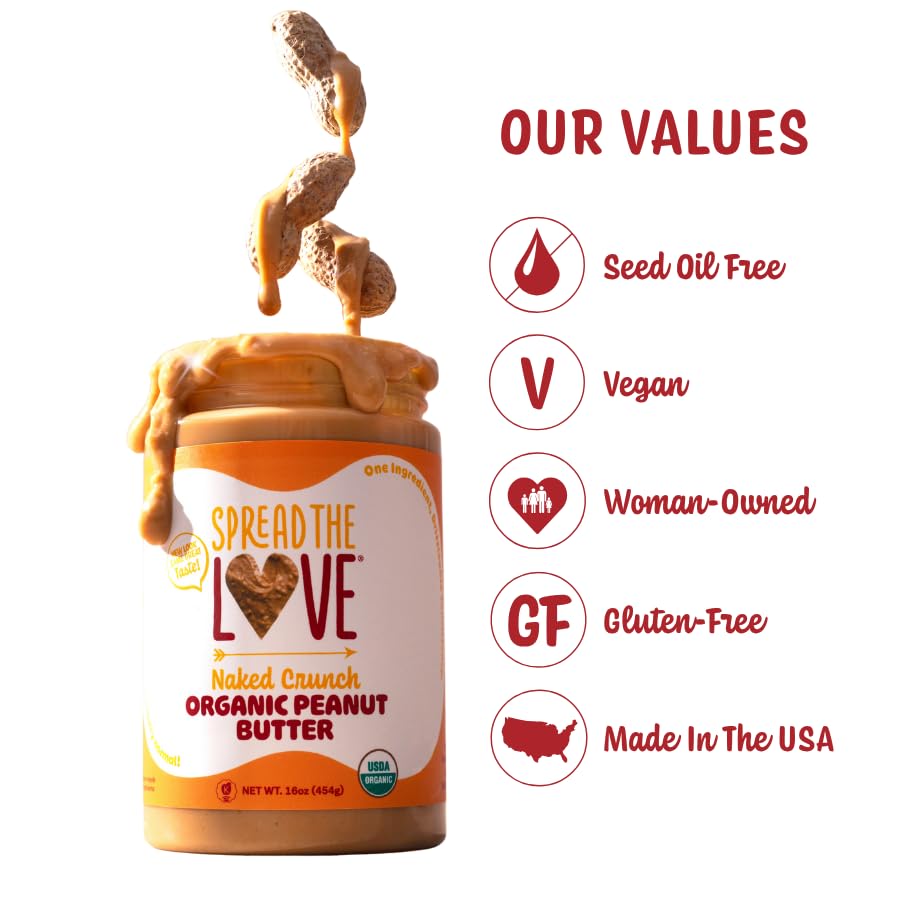 Spread The Love spoon with chunky peanut pieces showcasing hearty bite