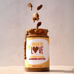 Spread The Love almond butter spread on toast illustrating convenient breakfast option