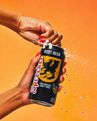 Sprecher closeup of creamy foam texture illustrating soda fountain mouthfeel