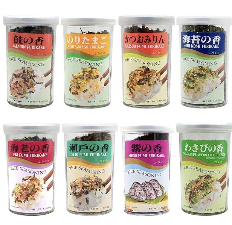 Sprout Talk box front packaging showing eight furikake sachets and wooden spoon benefit convenience