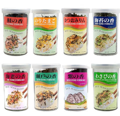 Sprout Talk box front packaging showing eight furikake sachets and wooden spoon benefit convenience