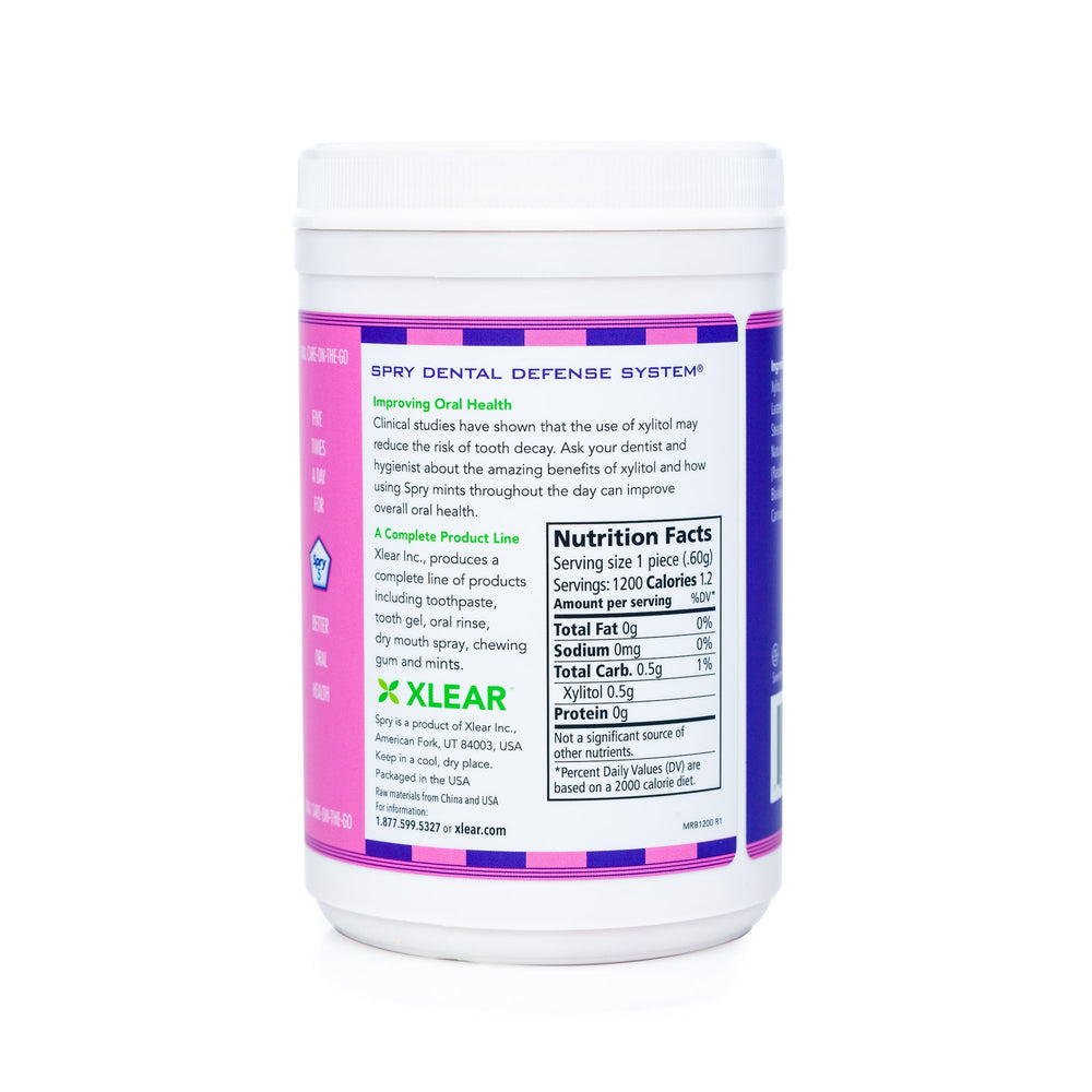 Spry mint used in office setting demonstrating discreet breath refresh