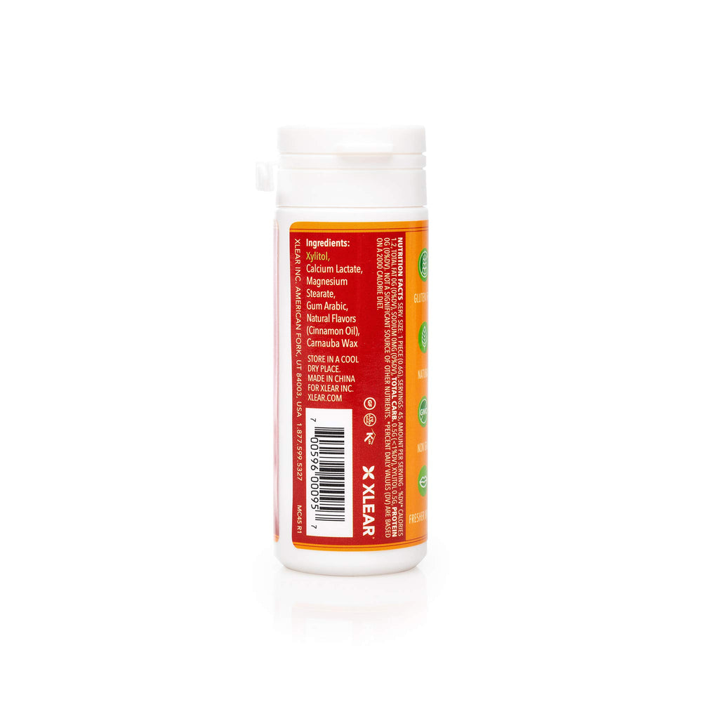 Spry cinnamon mint close-up texture highlighting hard candy surface and flavor