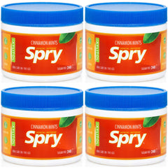 Spry cinnamon front packaging showing brand and sugar-free benefit