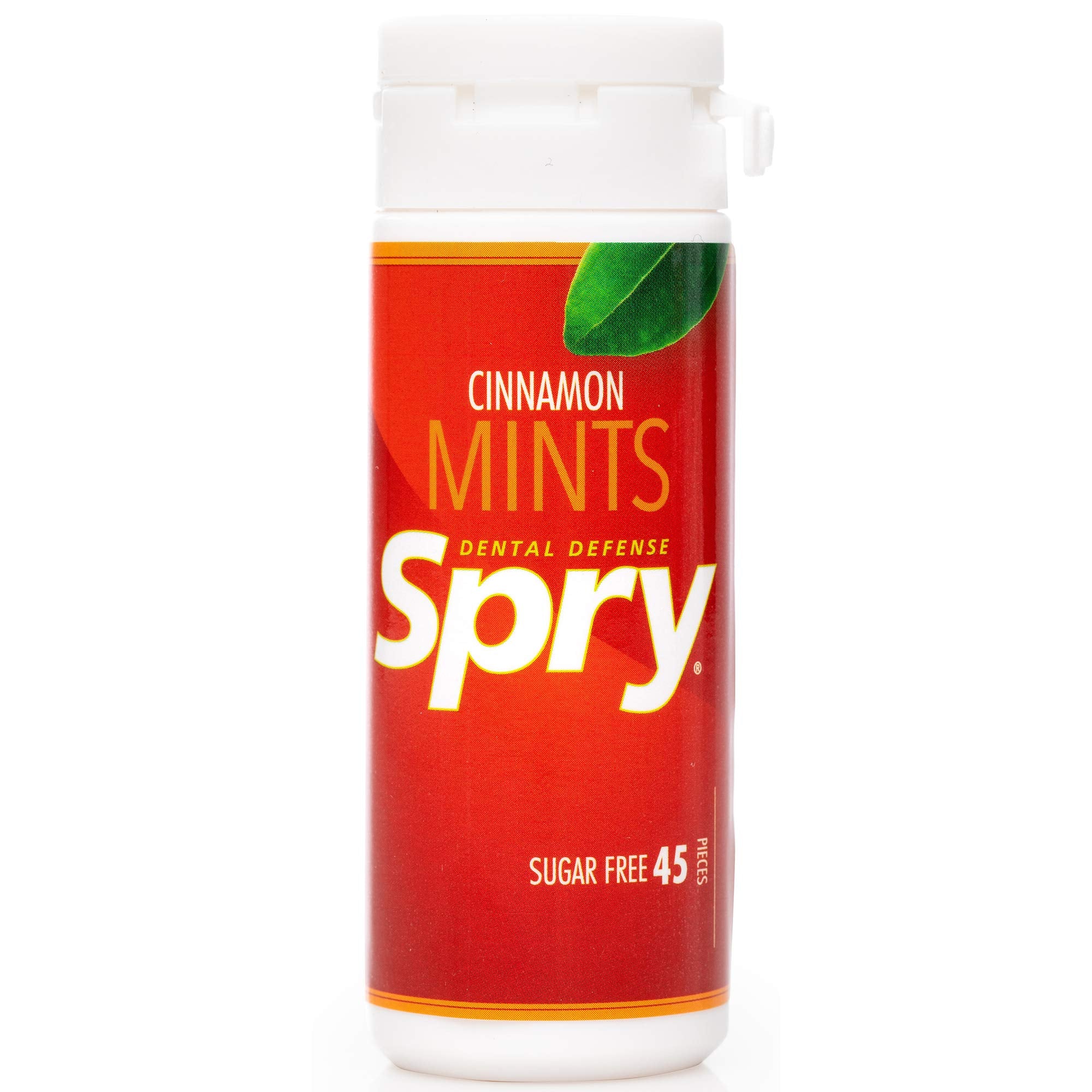 Spry open jar top view with visible mints, brand freshness preserved