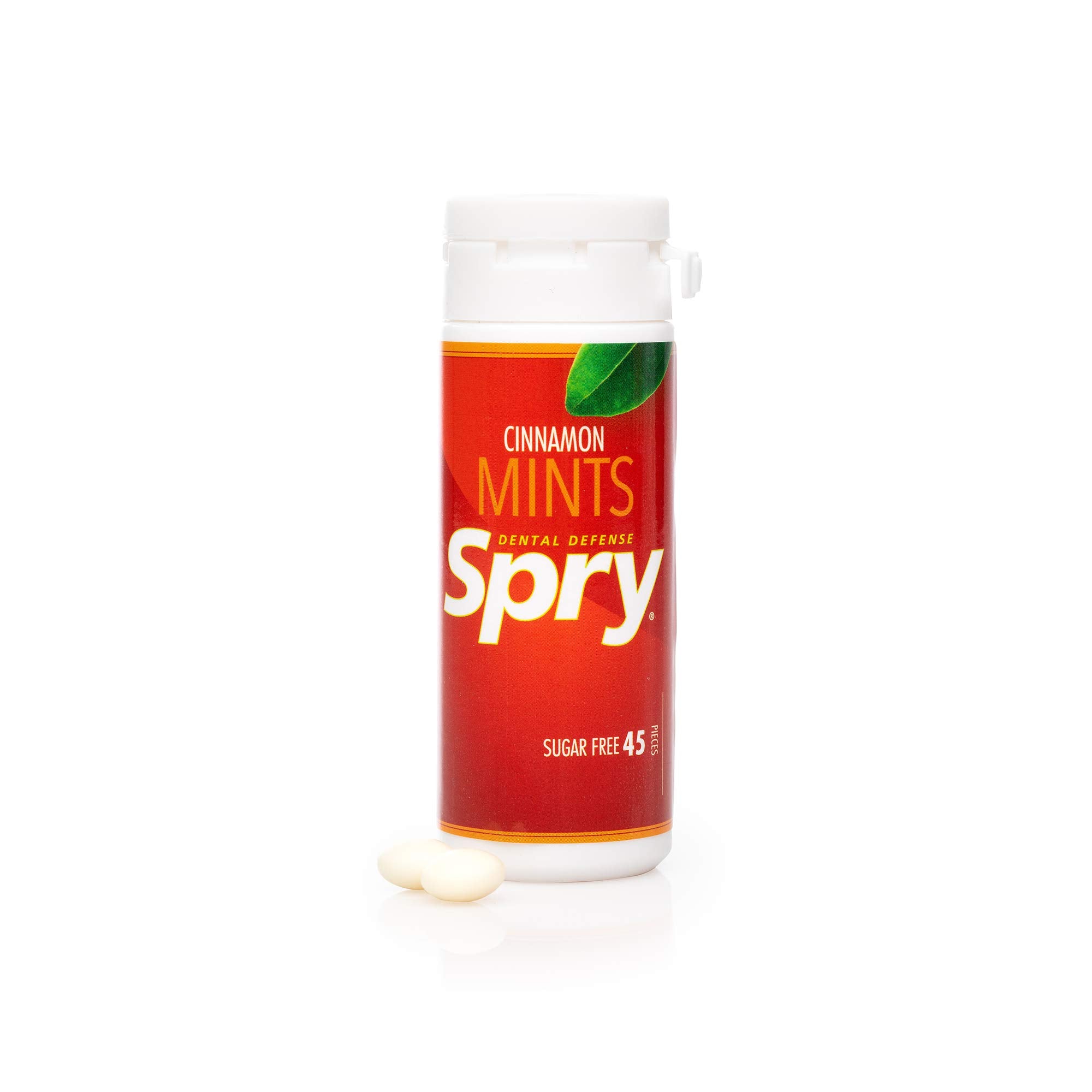 Spry mint beside a coin showing size comparison and easy portability