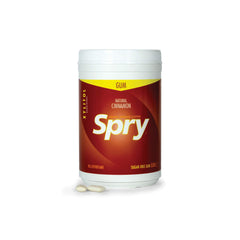 Spry cinnamon tub front showing brand and count for convenient supply
