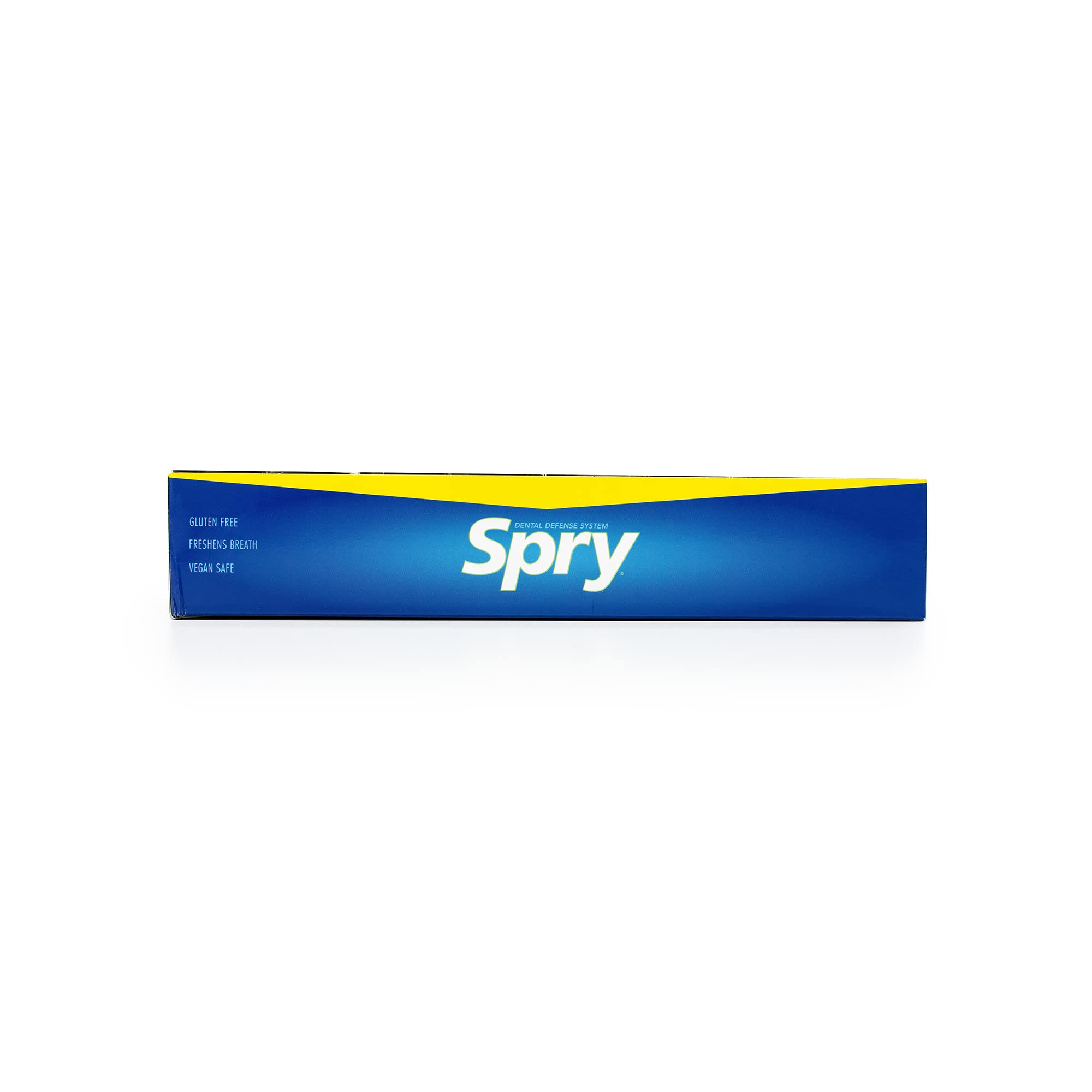 Person chewing Spry gum after a meal to boost saliva and neutralize odors