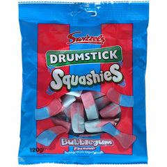 Squashies front packaging showing 120g bag and clear brand reading benefit: identifiable gift-ready pouch