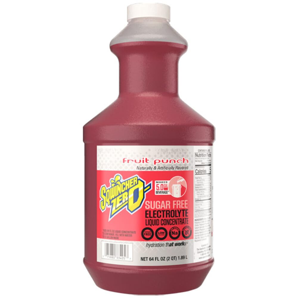 Sqwincher bottle front packaging showing label and convenient bulk size for crews