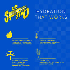 Sqwincher Zero dissolving in bottle water illustrating rapid mixability for immediate hydration
