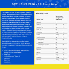 Sqwincher Zero single packet close-up demonstrating convenient single-serve portability