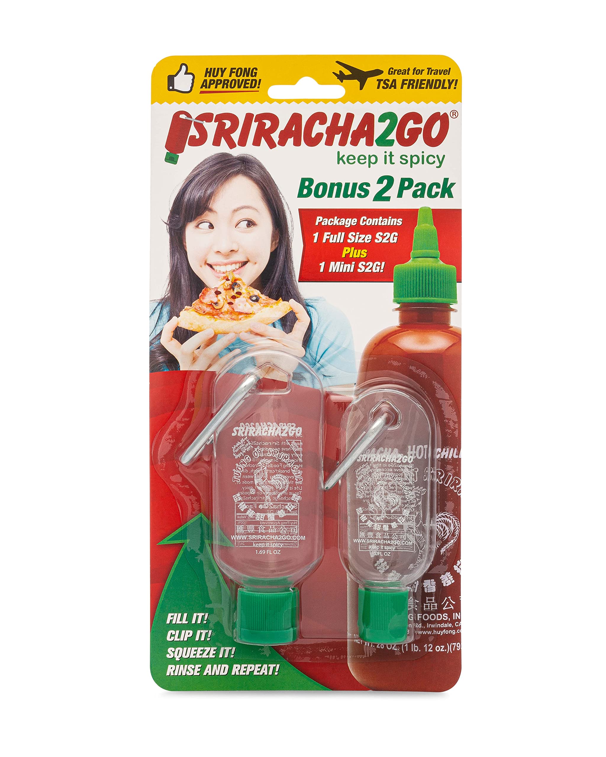 Sriracha2Go mini keychain on keys offers instant sauce access