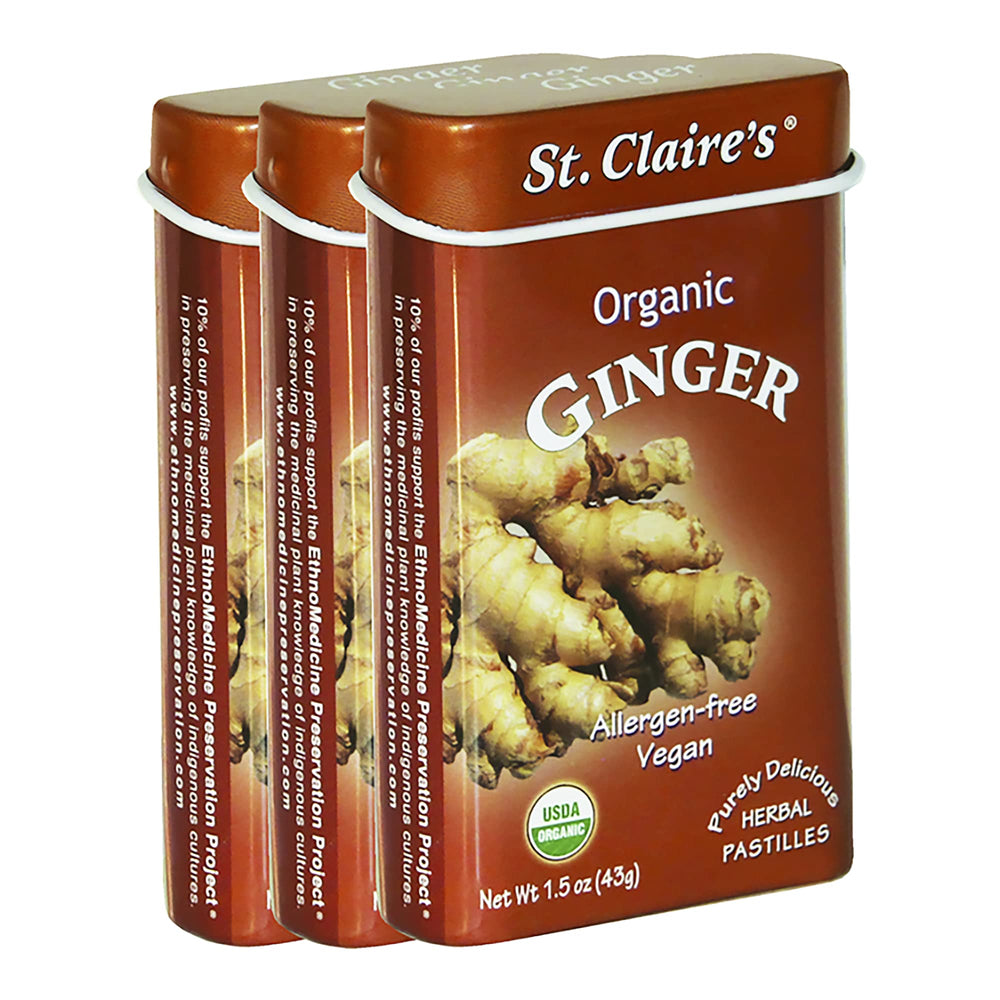 St. Claire's Organics close-up of pastille texture, rich ginger color for bold flavor