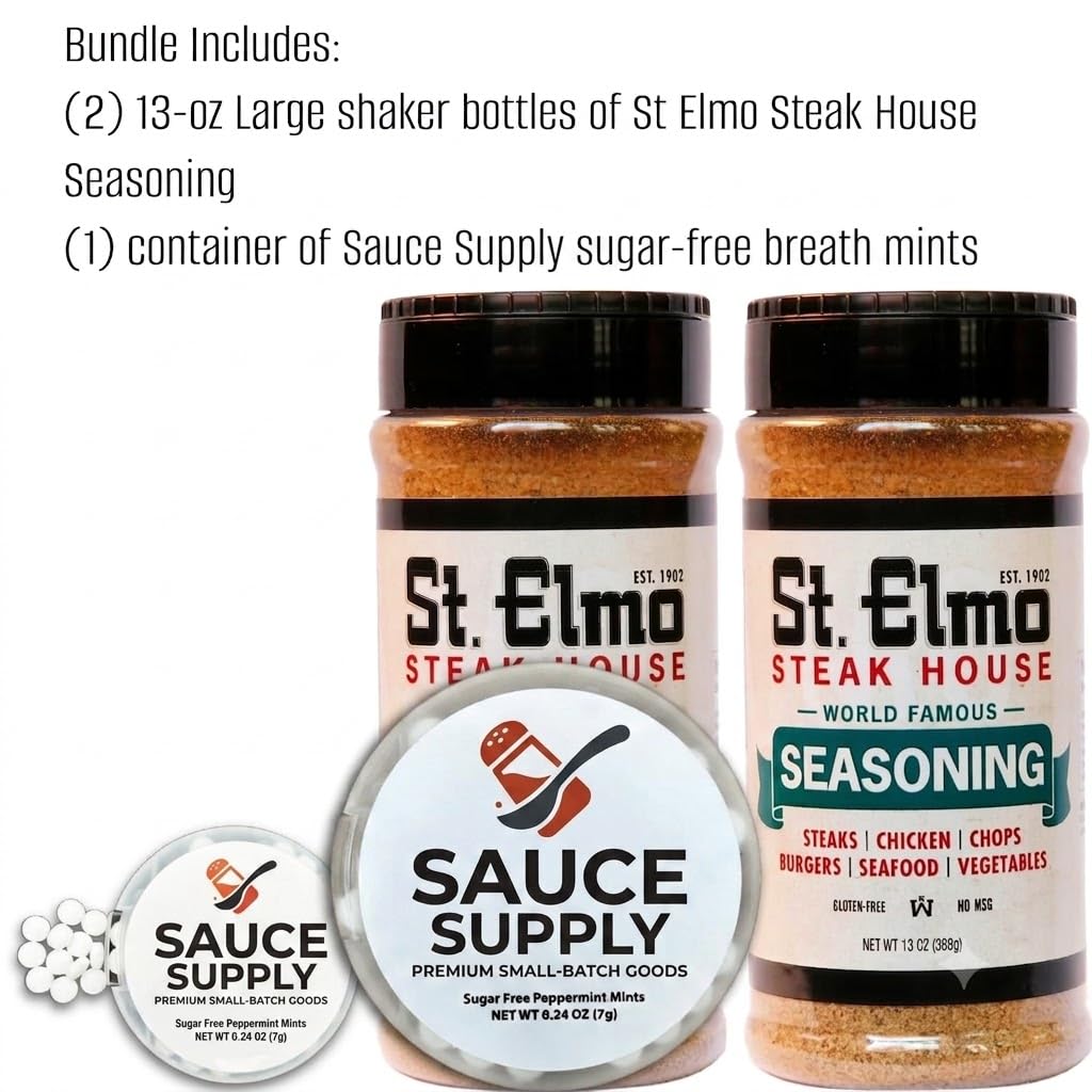 St Elmo Steak House sauce being poured over a grilled steak for rich finish