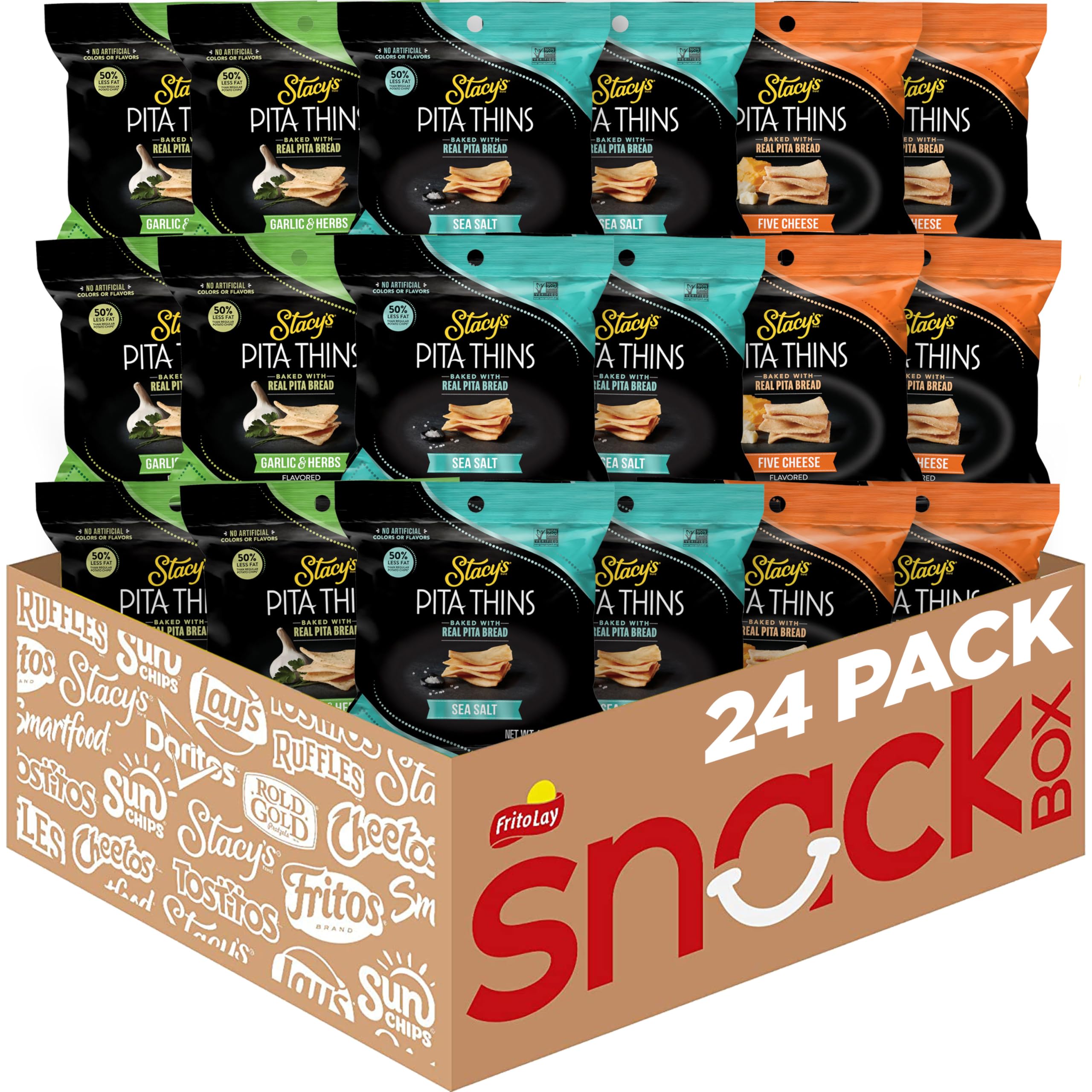 Stacy's front packaging showing variety pack and convenient portions